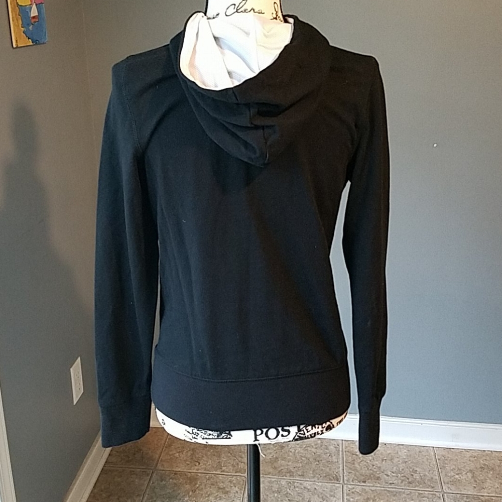 PUMA Hooded Pullover Sz M Black & White - Picture 2 of 5